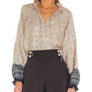 Veronica Beard Antionette 100% Silk Long Sleeve